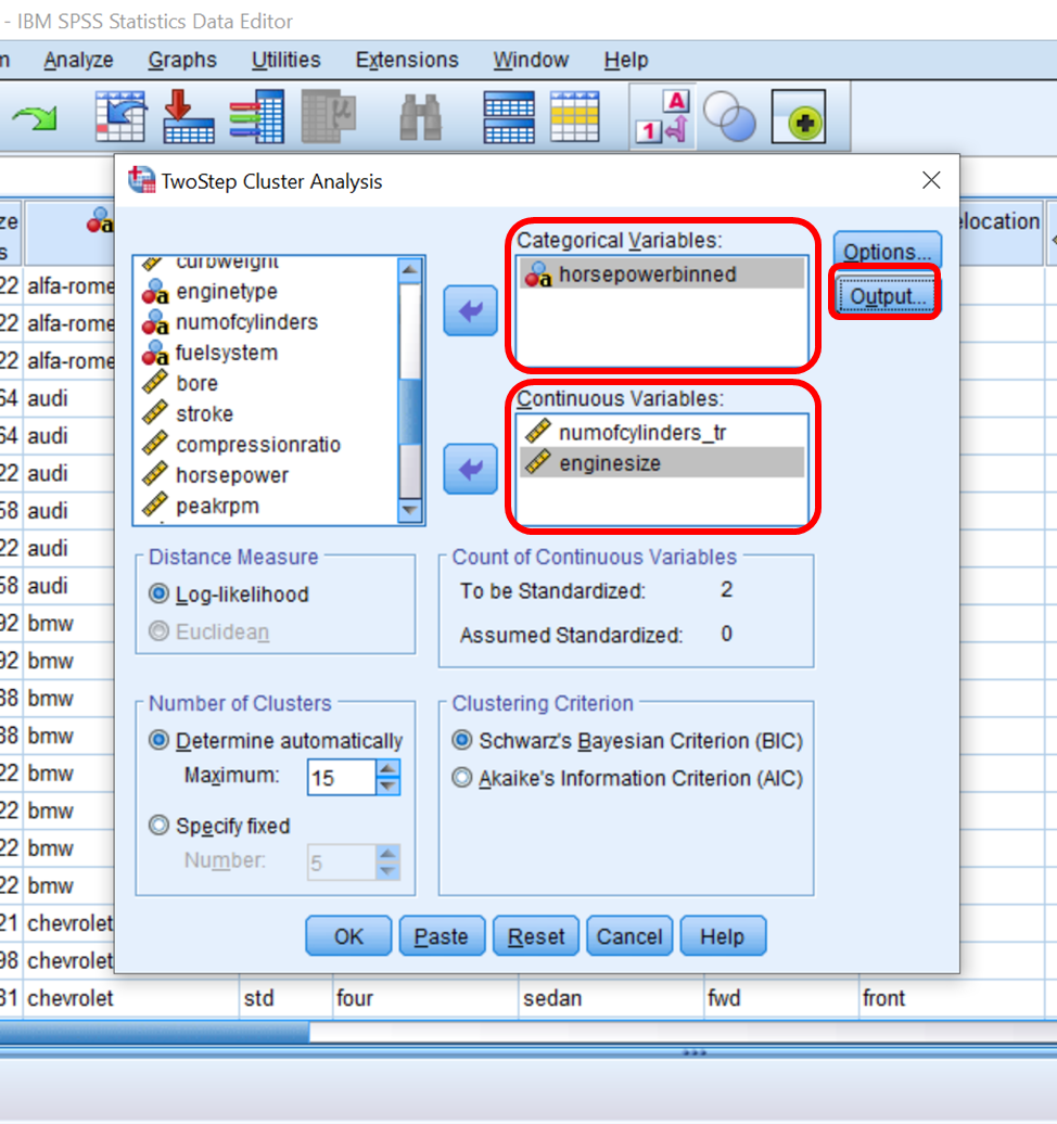 Two Step Cluster Analysis - SPSS