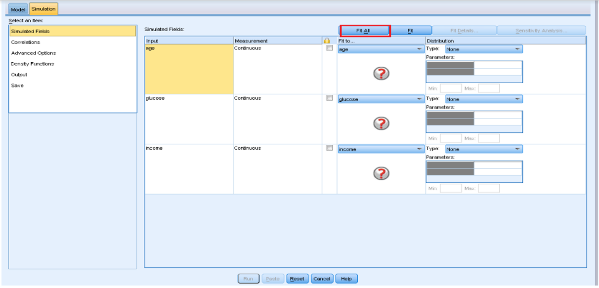 Simulation in Spss